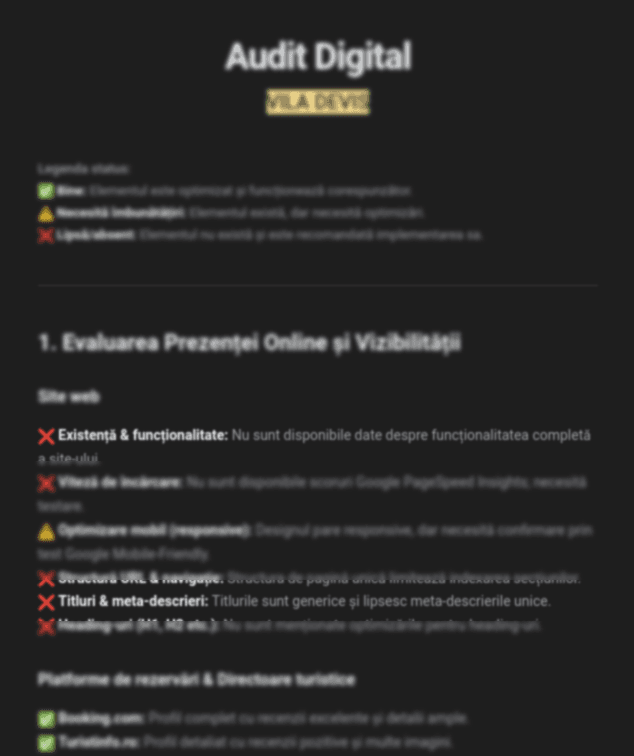 Mostră raport audit